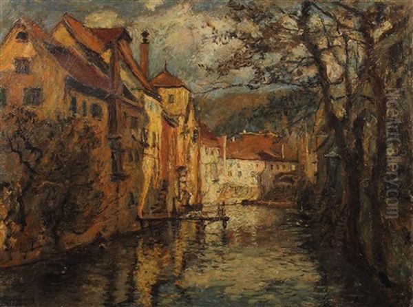 Horb Am Neckar Oil Painting by Friedrich Schuez