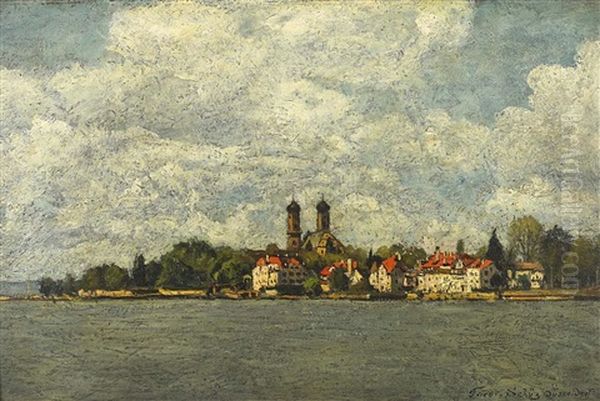 Friedrichshafen Am Bodensee Oil Painting by Friedrich Schuez