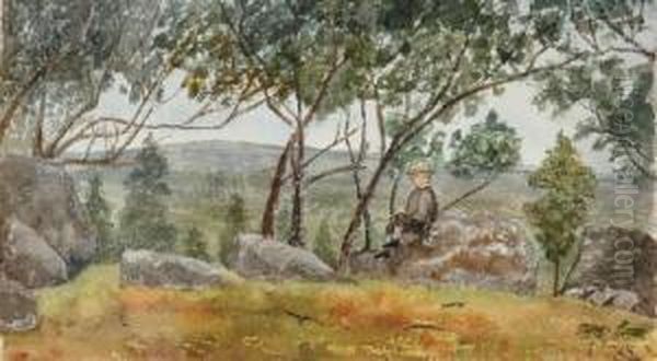 Resting On The Rock Oil Painting by Emma Minnie Boyd