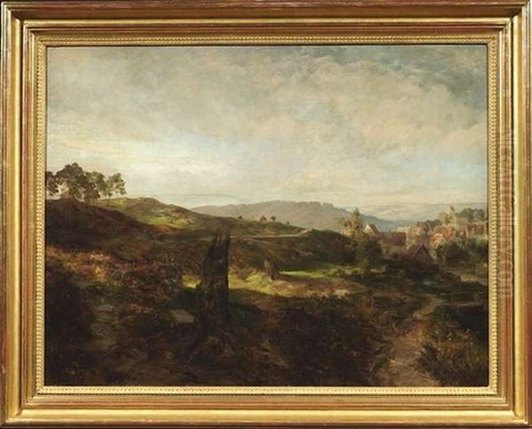 Blick In Eine Weite Schwabische Sommerlandschaft Oil Painting by Theodor Christoph Schuez