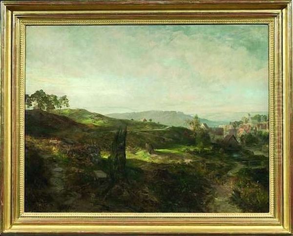 Blick In Eine Weite Schwabische Sommerlandschaft Oil Painting by Theodor Christoph Schuez