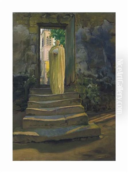 Maternite Oil Painting by Carlos Schwabe