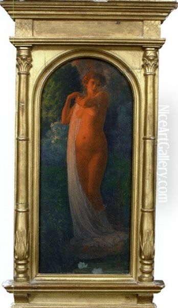 Baigneuse Oil Painting by Carlos Schwabe