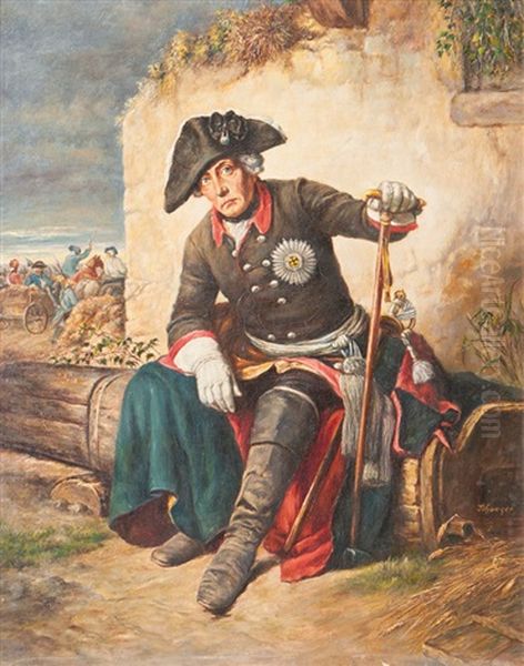 Friedrich Der Grose Nach Der Schlacht Von Kolin Oil Painting by Richard Schwager