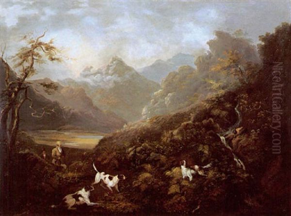 Grouse Shooting In Cumberland Oil Painting by Charles Henry Schwanfelder