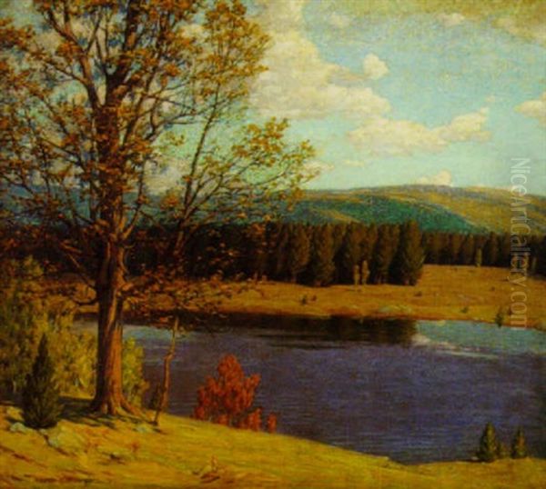 View Of The Hudson River Valley by Andrew Thomas Schwartz