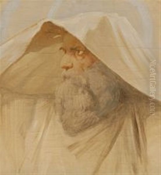 Moses Oil Painting by Frans Schwartz