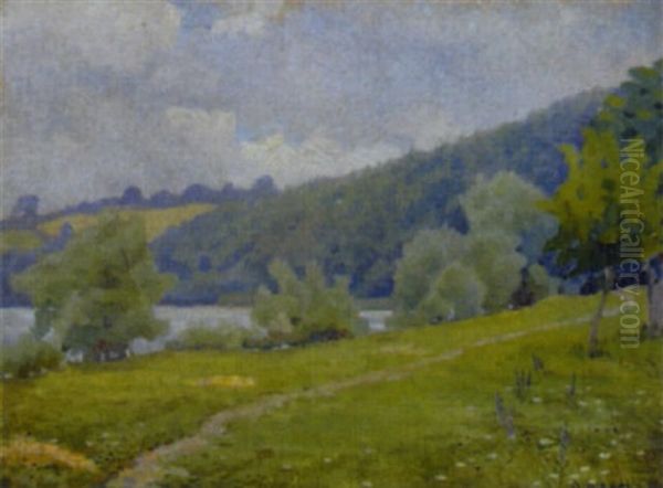 Seeufer Oil Painting by Pavel Fjodorowitsch Schwartz