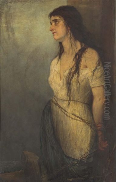 Portrait Of A Lady Oil Painting by Therese Schwartze