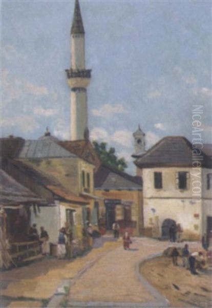 Studie Aus Banjaluka Oil Painting by Adolf Schwarz