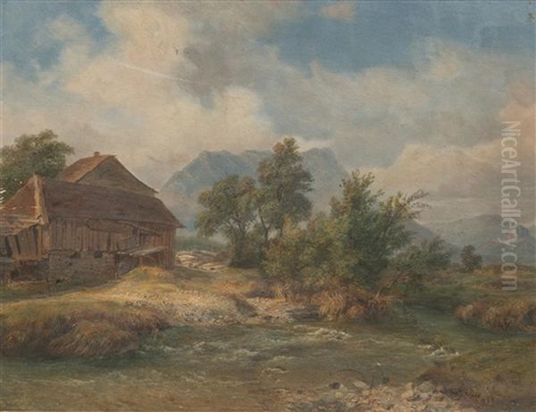 Luzern Oil Painting by Xaver Schwegler