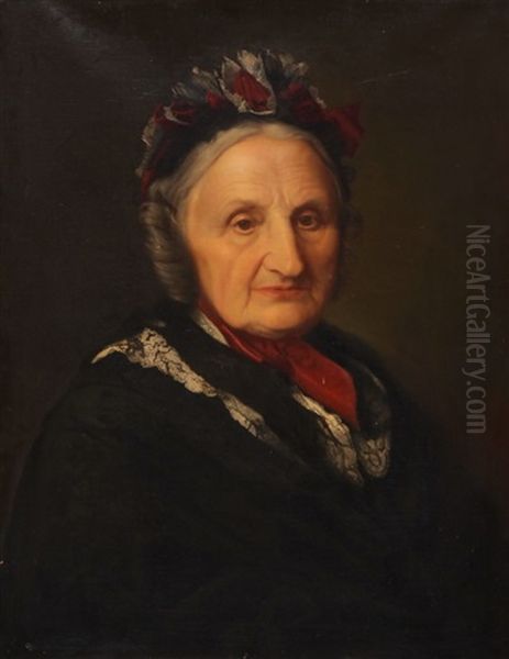 Portrait Der Josepha Schnyder Von Wartensee Oil Painting by Xaver Schwegler