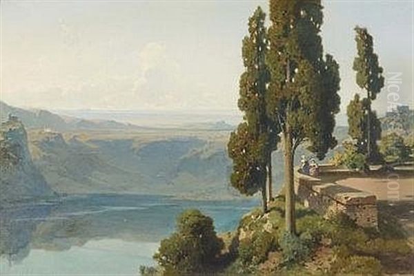 Blick Auf Den Nemisee Oil Painting by Ernst Schweinfurth