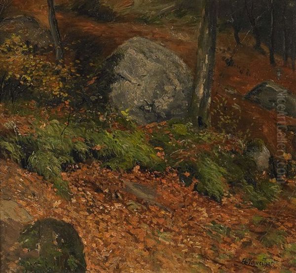 Zyklopensteine Im Aachener Wald Oil Painting by Adolf Gustav Schweitzer