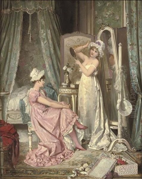 The Boudoir Oil Painting by Karl Schweninger the Younger