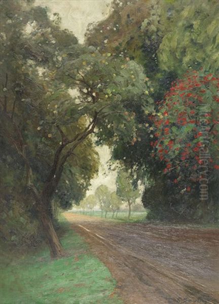 Allee In Der Heide Oil Painting by Friedrich Wilhelm Schwinge