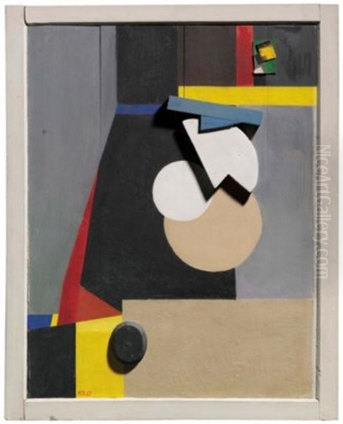 Richard Freytagbild (das Richard-freitag-bild) Oil Painting by Kurt Schwitters