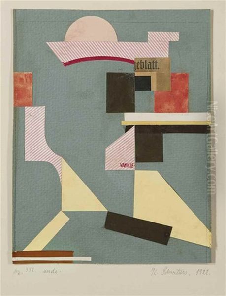 Mz. 382 Nnde Oil Painting by Kurt Schwitters