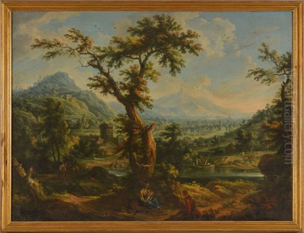 Paysage Bucolique Oil Painting by  Scipione (Gino Bonichi)