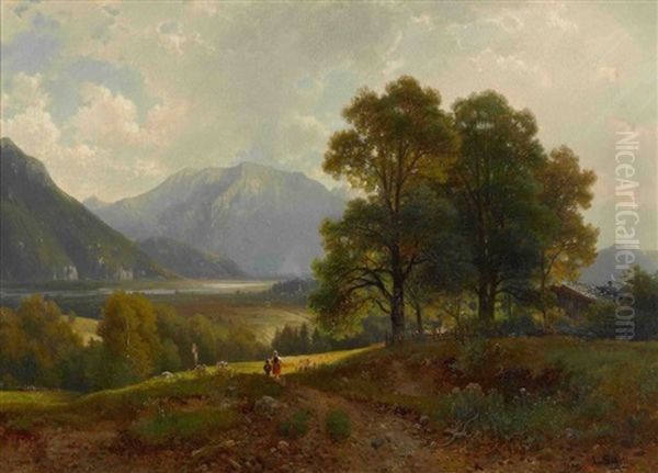 Das Inntal Mit Dem Zahmen Kaiser Oil Painting by Ludwig Sckell