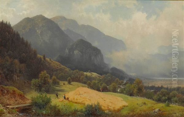 Am Kochelsee Oil Painting by Ludwig Sckell