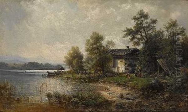 Am Chiemsee Oil Painting by Ludwig Sckell