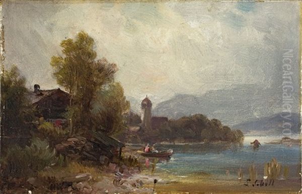 Frauenchiemsee Oil Painting by Ludwig Sckell