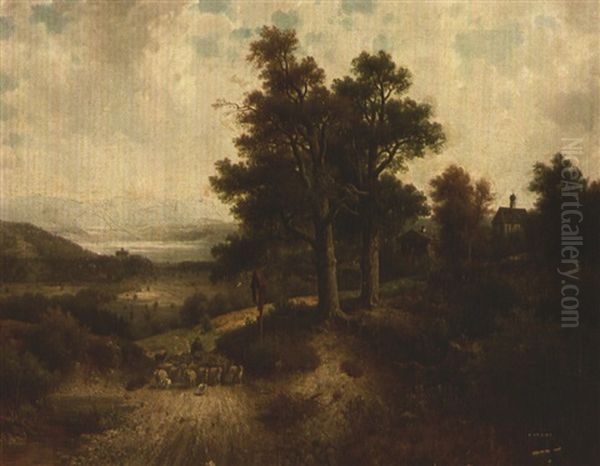 Partie Am Ammersee Oil Painting by Ludwig Sckell