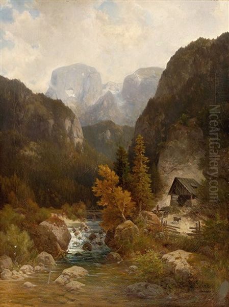 Partie Bei Berchtesgaden Mit Hohem Goll by Ludwig Sckell