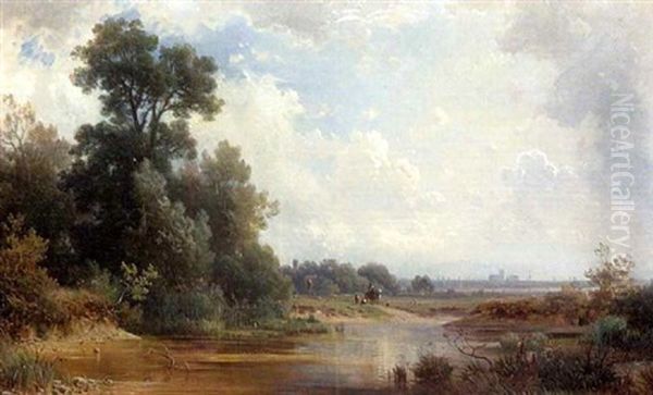 Blick Auf Munchen, Von Norden Gesehen Oil Painting by Ludwig Sckell