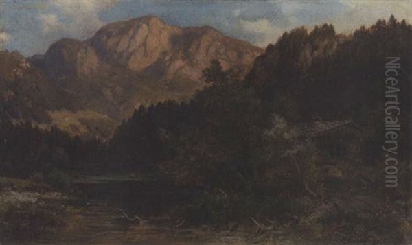 Bei Brannenburg Oil Painting by Ludwig Sckell