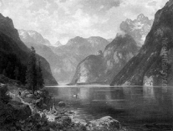 Partie Am Konigsee Oil Painting by Ludwig Sckell