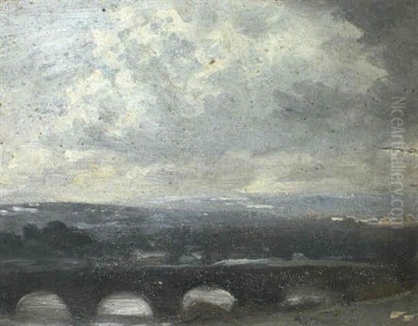 Gebirgslandschaft Mit Bach Oil Painting by Ludwig Sckell