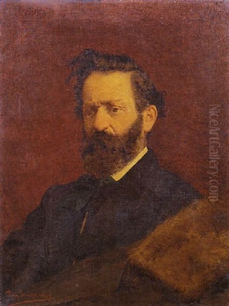 Uomo Con Barba Oil Painting by Eugenio Scomparini