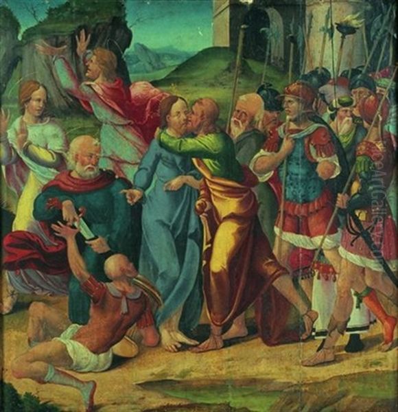 Le Baiser De Judas Oil Painting by Jan Van Scorel