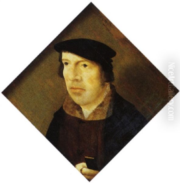 Portrait D'homme Au Livre Oil Painting by Jan Van Scorel