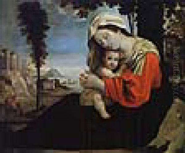 Vierge A L'enfant Oil Painting by Jan Van Scorel