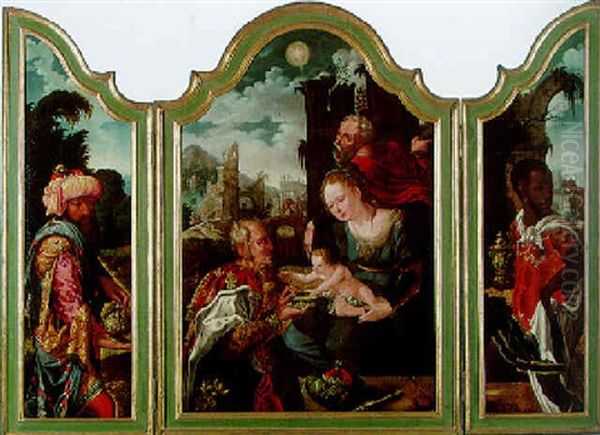 The Adoration Of The Magi Oil Painting by Jan Van Scorel