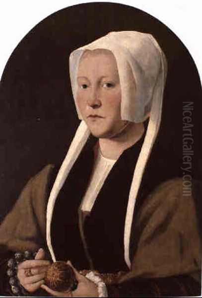 Portrait De Femme Oil Painting by Jan Van Scorel