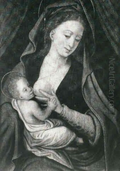 The Madonna And Child Oil Painting by Jan Van Scorel