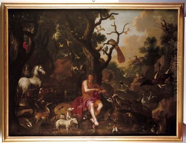 Orfeo E Gli Animali Oil Painting by Sinibaldo Scorza