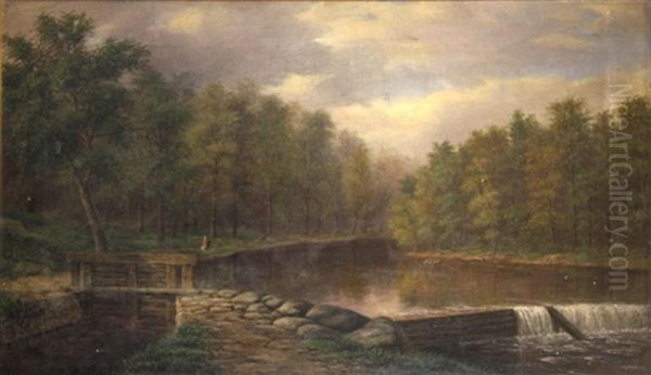 Brandywine, Third Dam Oil Painting by Alfred T. Scott