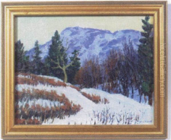 Snowy Mountainous Landscape Oil Painting by Colin Alexander Scott