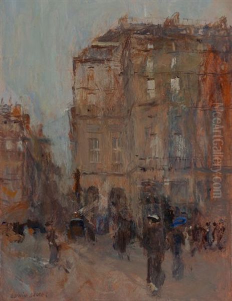 A Gray Day In Paris Oil Painting by Edwin Scott