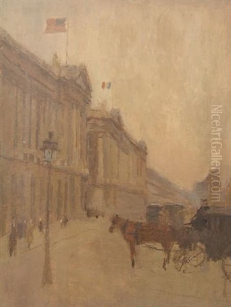 Place De La Concorde Oil Painting by Edwin Scott