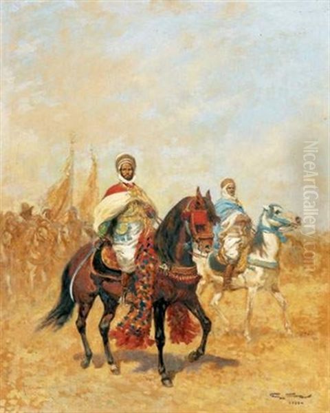 Cavaliers Arabes Oil Painting by George Bertin Scott