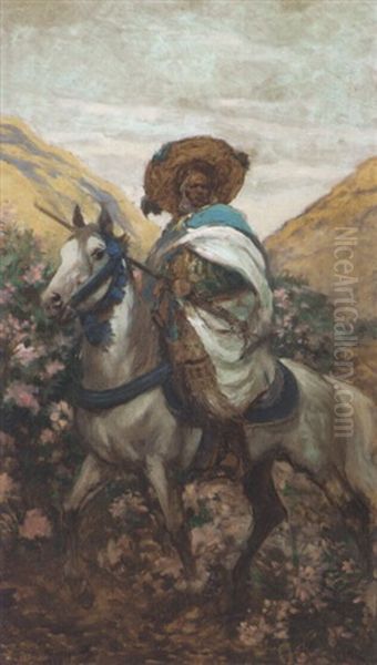 Cavalier Arabe Oil Painting by George Bertin Scott