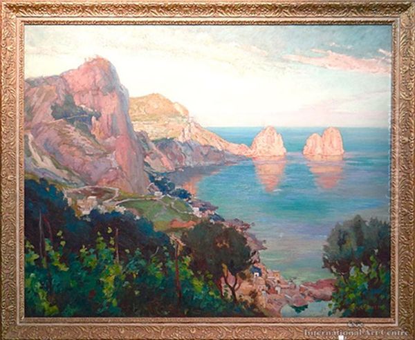 Coast Of Greece Oil Painting by James Fraser Scott