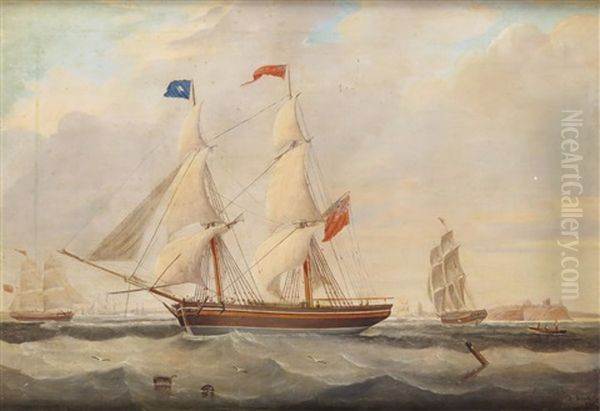 The Brig Lumsdon Oil Painting by John Scott