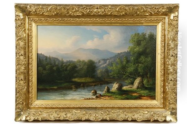 Moat Mountain From Swift River Oil Painting by John White Allen Scott